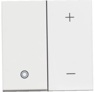 Светорегулятор/диммер кнопочный универсальный для LED-ламп 100/240В двухпроводный 3-400В (LED 3-75Вт) - 2 модуля. Цвет Белый. Bticino серия CLASSIA. RW4411