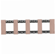 Рамка на 4 поста, 8 модулей - Немецкий стандарт. Цвет Медь. Bticino серия Living Now. KA4802M4ZM