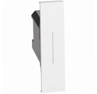 Умный выключатель одноклавишный проводной с нейтралью 250 Вт (LED-100) 1 модуль. Цвет Белый. Living Now NETATMO. K4001C+KW01