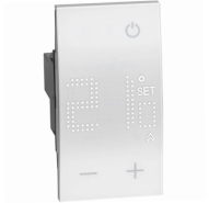Терморегулятор/термостат цифровой с дисплеем для воздуха 230В 5(2)А 2 модуля. Цвет Белый. Bticino серия Living Now. KW4441